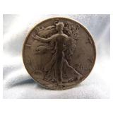 1945 Walking Liberty Half Dollar Coin 90% Silver