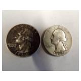 2 Silver Quarters  Coin 90% Silver