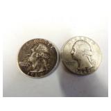 2 Silver Quarters  Coin 90% Silver
