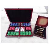 Poker set and Chess Set in Cases