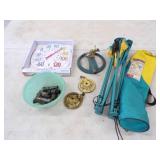 Thermometer, Sprinklers, Camping Table