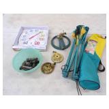 Thermometer, Sprinklers, Camping Table