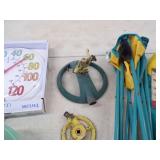 Thermometer, Sprinklers, Camping Table