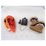 Vintage Phone, Spanish and US Ceramic Solders, Snow Boots and Snow Shoes
