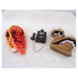 Vintage Phone, Spanish and US Ceramic Solders, Snow Boots and Snow Shoes