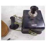 Vintage Phone, Spanish and US Ceramic Solders, Snow Boots and Snow Shoes