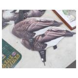 Hunting Artwork, Goose Decoys and Bison 2011 National Champions Sign