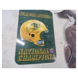 Hunting Artwork, Goose Decoys and Bison 2011 National Champions Sign