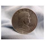 1961 Benjamin Half Dollar Coin 90% Silver