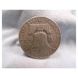 1961 Benjamin Half Dollar Coin 90% Silver