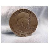 1951 Benjamin Half Dollar  Coin 90% Silver