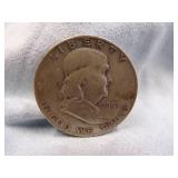 1951 Benjamin Half Dollar  Coin 90% Silver