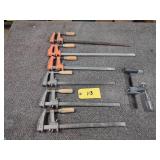 (6)  Bar Clamps, 6"-18"...