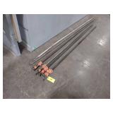 (4) Pipe Clamps, 78"-96" & (2) 100"...