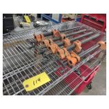 (5) Pipe Clamps, 16"-18"...