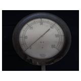 VINTAGE INDUSTRIAL (LARGE) PRESSURE GAUGE