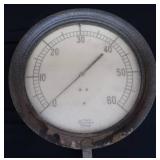 VINTAGE INDUSTRIAL (LARGE) PRESSURE GAUGE