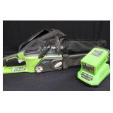 GREENWORKS DIGIPRO CHAINSAW / BATTERY AND CHARGER