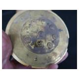 ANTIQUE BRASS AND PORCELAIN WATER METER