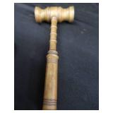 SOLID BRASS GAVEL AND SOUND BLOCK
