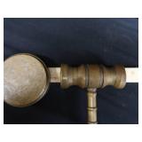 SOLID BRASS GAVEL AND SOUND BLOCK