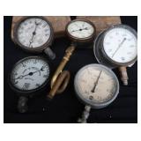 5 COLLECTIBLE VINTAGE? ANTIQUE? GAUGES