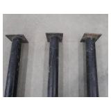 3 METAL SUPPORT POSTS