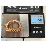 Diamond Accent Bracelet 18kt Gold Over Sterling Silver 7.5in