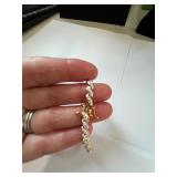 Diamond Accent Bracelet 18kt Gold Over Sterling Silver 7.5in