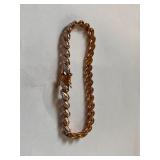 Diamond Accent Bracelet 18kt Gold Over Sterling Silver 7.5in