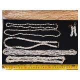 Lot of Seed Pearl Necklaces, Bracelets, and Earrings