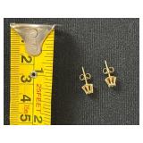14K Gold Stud Earrings 1.06 Grams