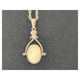 Sterling Silver Quartz and Onyx Pendant Necklaces