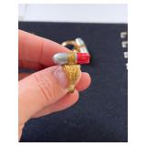 Lot of 3 Lone Ranger 1940s Atom Bomb Premium Rings