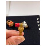 Lot of 3 Lone Ranger 1940s Atom Bomb Premium Rings