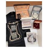 Lot of Freshwater Cultured Pearl Jewelry with Necklaces, Bracelets, and Earrings