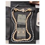 Lot of Freshwater Cultured Pearl Jewelry with Necklaces, Bracelets, and Earrings