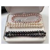 Lot of Freshwater Cultured Pearl Jewelry with Necklaces, Bracelets, and Earrings