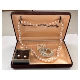 Lot of Freshwater Cultured Pearl Jewelry with Necklaces, Bracelets, and Earrings