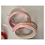 Collection of Colorful Plastic and Wood Bangle Bracelets