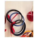 Collection of Colorful Plastic and Wood Bangle Bracelets