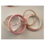 Collection of Colorful Plastic and Wood Bangle Bracelets