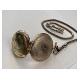 Collection of 4 Vintage Pocket Watches with Chains and Engraved Cases