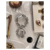 Collection of Vintage Pins and Tie Clips with Enamel Badges and Nurse Name Pin