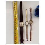 Vintage Ladies Wristwatch Collection with Display and Velvet Case