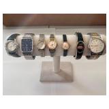 Lot of 7 Quartz Wrist Watches Mixed Styles and Bands
