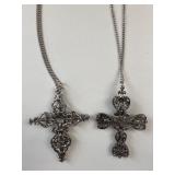 Set of 5 Ethnic and Ornate Necklaces with Cross and Owl Pendants