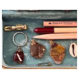 Collection of Vintage Costume Jewelry and Accessories with Case