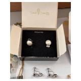 Large Assorted Costume Jewelry Collection with Earrings, Brooches, and Accessories