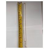 Gold Tone Pendant Necklace and Stud Earring Set with Clear Stones in Gift Box